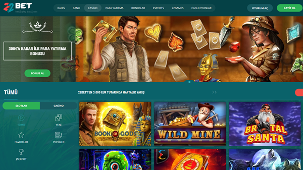 22bet casino sitesi