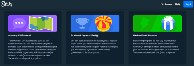 Stake VIP programı
